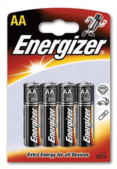 Obrázek z Baterie Energizer alkalické - baterie tužková AA / 4 ks