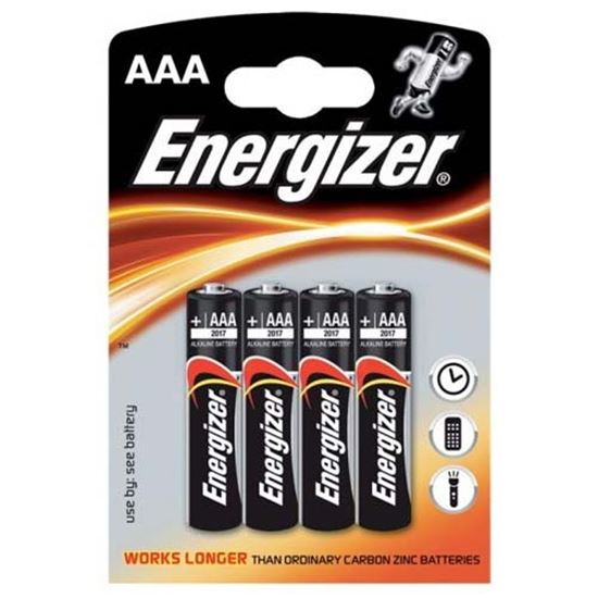 Obrázek z Baterie Energizer alkalické - baterie mikrotužka AAA / 4 ks