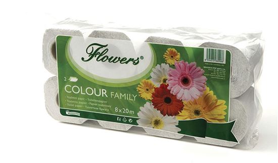 Obrázek z Flowers Family toaletní papír 2-vrstvý 8ks