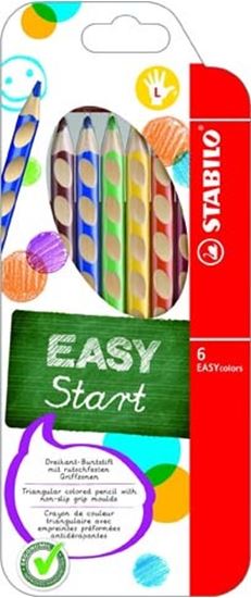 Obrázek z Trojhranné pastelky STABILO EASYcolors - 6 barev / pro praváky