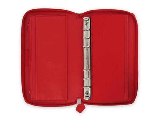 Obrázek z Filofax Saffiano ZIP A6 osobní compact týdenní červená
