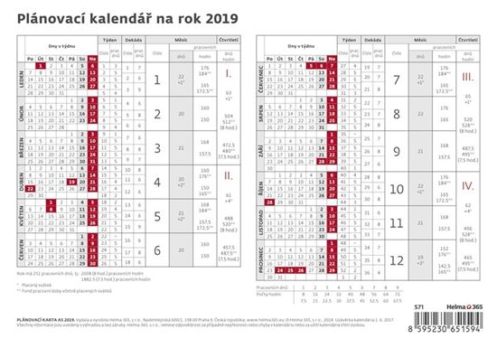 Obrázek z Plánovací kalendáře - Plánovací karta A5