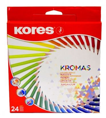 Obrázek Pastelky Kores Kromas trojhranné / 24 barev