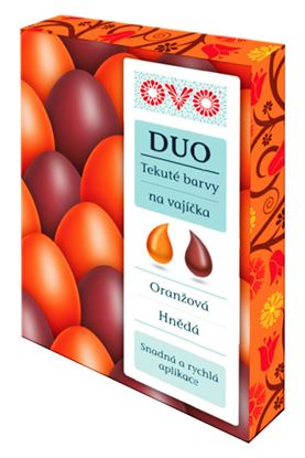 Obrázek Tekuté barvy na vajíčka OVO® DUO - hnědá/oranžová