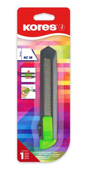 Obrázek z Odlamovací nože Kores K18 / nůž velký / mix neon barev