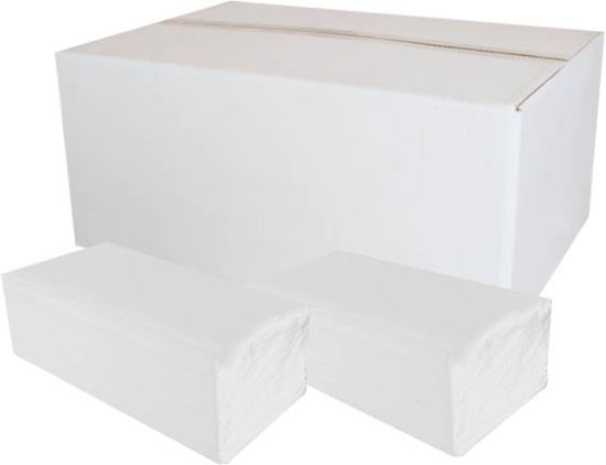 Obrázek z PrimaSoft papírové ručníky skládané Z-Z bílé 2-vrstvé 150 ks
