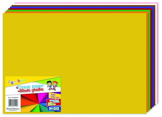 Obrázek z Papír hedvábný Donau - 50 x 70 / 24 listů / mix barev