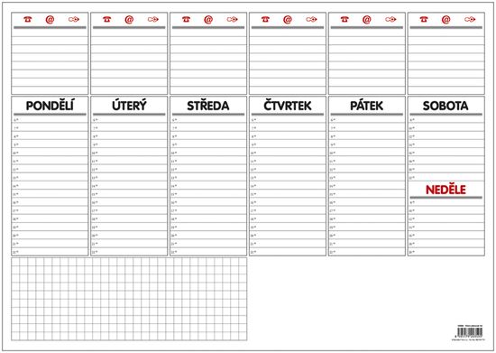 Obrázek z Plánovací týdenní stolní mapa - OS090 / A3