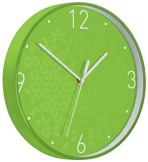 Obrázek z Leitz WOW nástěnné hodiny tiché zelená