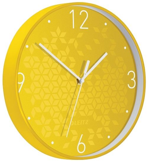Obrázek z Leitz WOW nástěnné hodiny tiché žlutá