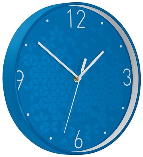 Obrázek z Leitz WOW nástěnné hodiny tiché modrá