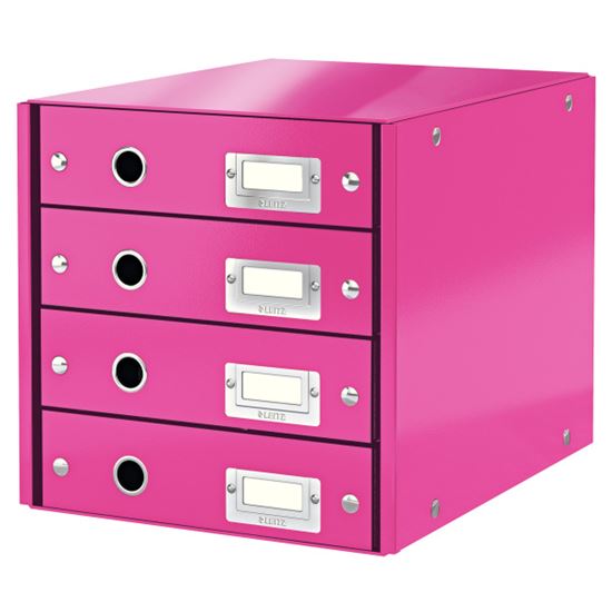 Obrázek z Zásuvkový box Leitz Click & Store - 4 zásuvky / růžová