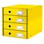 Obrázek Zásuvkový box Leitz Click & Store - 4 zásuvky / žlutá