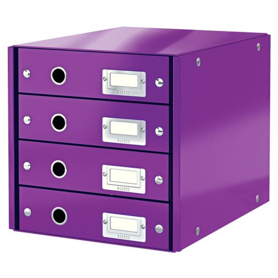 Obrázek z Zásuvkový box Leitz Click & Store - 4 zásuvky / purpurová