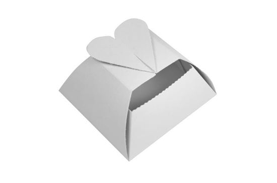 Obrázek z Papírový svatební košíček / srdce / 10 x 10 x 5,5 cm