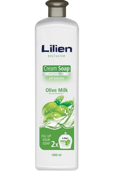 Obrázek z Lilien tekuté mýdlo olive náplň 1000 ml