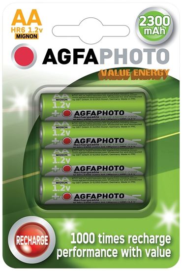 Obrázek z Nabíjecí baterie AgfaPhoto - NiMH AA 2300mAh / 4 ks