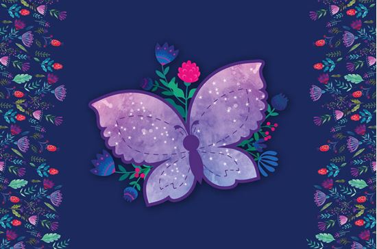 Obrázek z Pracovní podložka s obrázkem - motýli