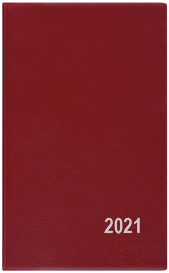 Obrázek z Diář kapesní PVC - čtrnáctidenní / bordó