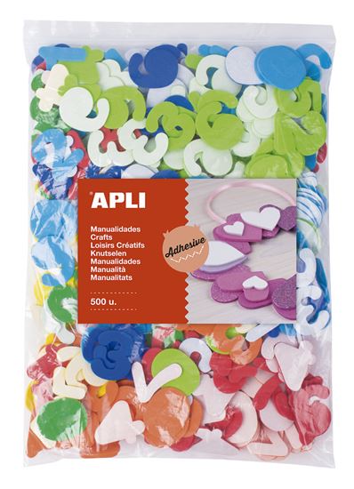 Obrázek z Samolepicí číslice APLI Jumbo / mix barev / 500 ks