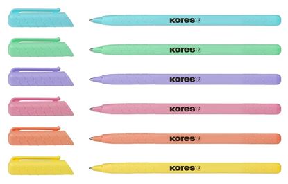 Obrázek Kuličkové pero Kores K0 - mix pastelových barev