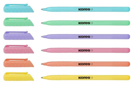 Obrázek z Kuličkové pero Kores K0 - mix pastelových barev