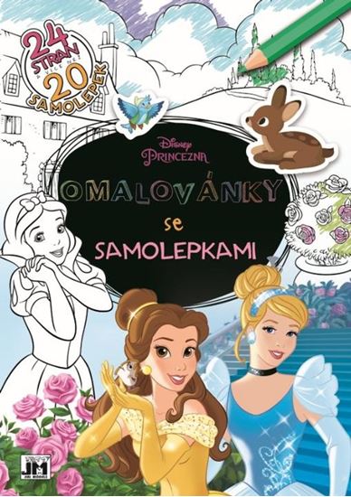 Obrázek z Omalovánky se samolepkami A4 - Disney Princezny