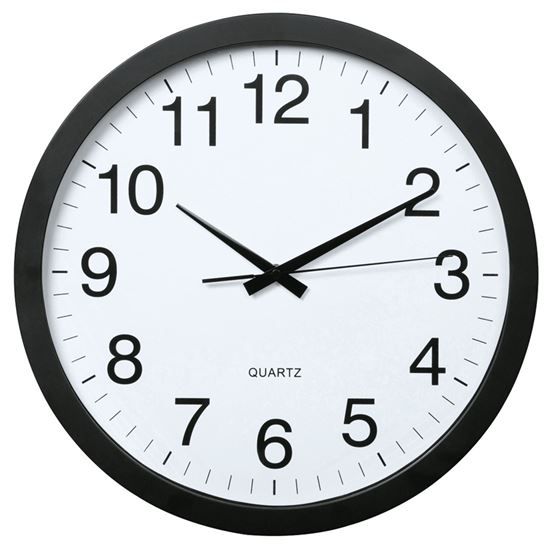 Obrázek z Nástěnné hodiny Hama Jumbo tiché / černé / průměr 40 cm