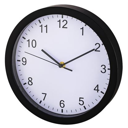 Obrázek Nástěnné hodiny Hama Elba černé / tichý chod / průměr 25 cm