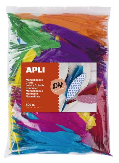Obrázek z Indiánská peříčka APLI Jumbo / mix barev / 500 ks