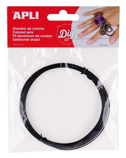 Obrázek z Modelovací drát APLI černý / šířka 1,5mm / délka 5m