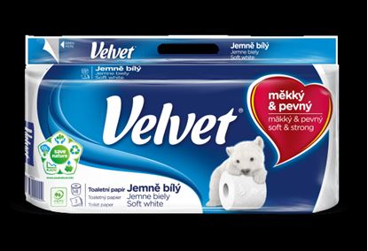 Obrázek Toaletní papír Velvet - white / 8 rolí