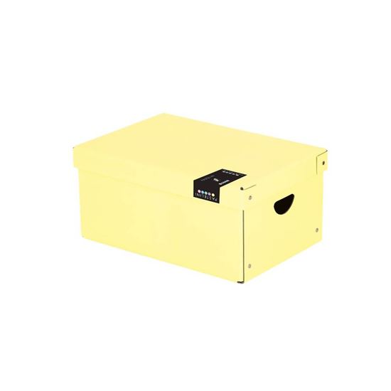 Obrázek z Krabice úložná lamino PASTELINI - žlutá / 35,5 x 24 x 16 cm