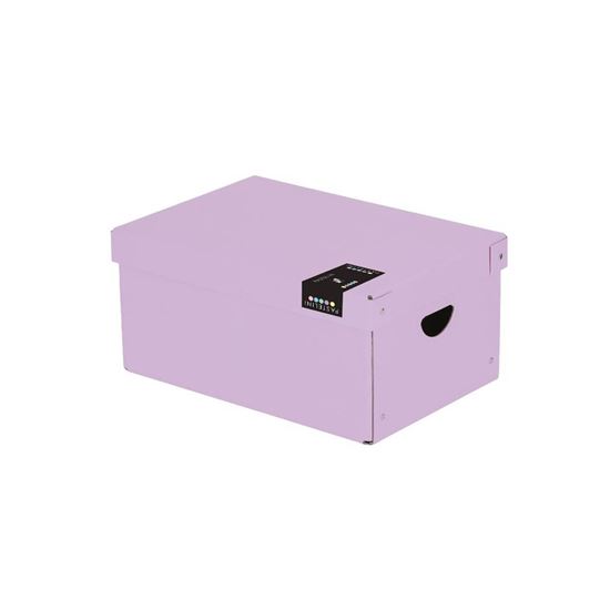 Obrázek z Krabice úložná lamino PASTELINI - fialová / 35,5 x 24 x 16 cm