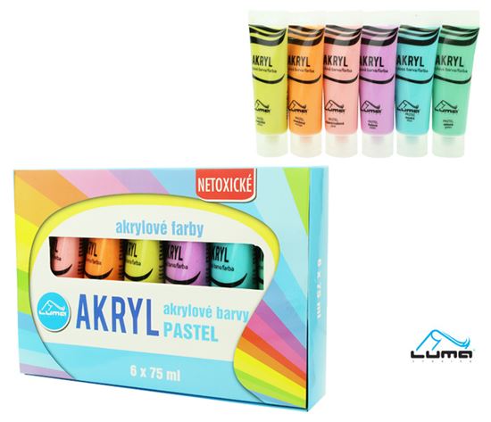 Obrázek z Akrylové barvy LUMA - 6 barev / pastelové
