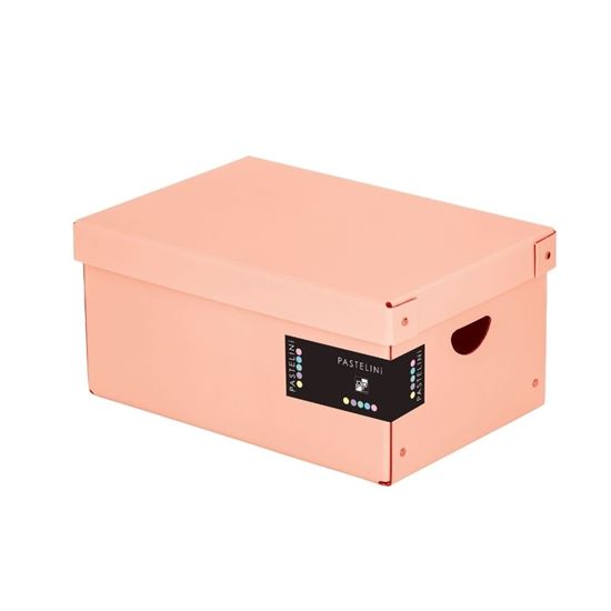 Obrázek z Krabice úložná lamino PASTELINI - oranžová / 35,5 x 24 x 16 cm