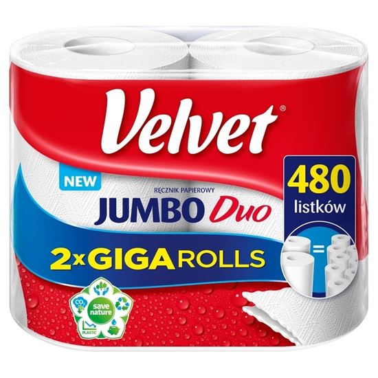 Obrázek z Utěrky papírové v roli Velvet - Jumbo Duo / 2 ks