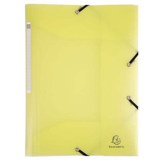 Obrázek z Spisové desky A4 s gumou Exacompta - pastelová žlutá