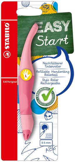 Obrázek z Inkoustový roller STABILO® EASY Original PASTEL - pro leváky / růžová