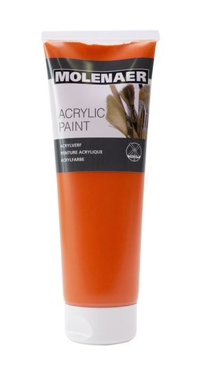 Obrázek z Molenaer akrylová barva - 250 ml / oranžová