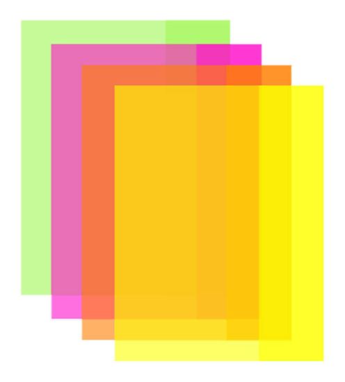Obrázek z Obaly na sešity LUMA NEON - A5 / barevný mix / 10 ks