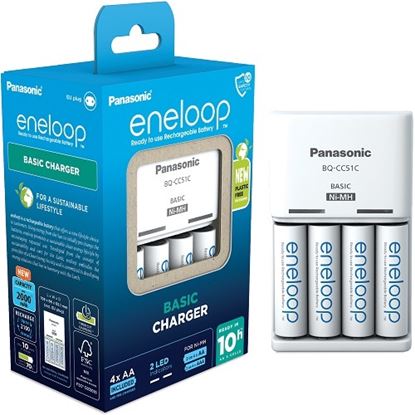 Obrázek Nabíječka baterií Eneloop Panasonic - 4 x AA
