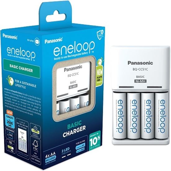 Obrázek z Nabíječka baterií Eneloop Panasonic - 4 x AA