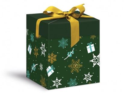Obrázek Krabička dárková vánoční - zelená