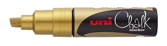 Obrázek z Popisovač křídový UNI Chalk Marker PWE-8K - zlatá