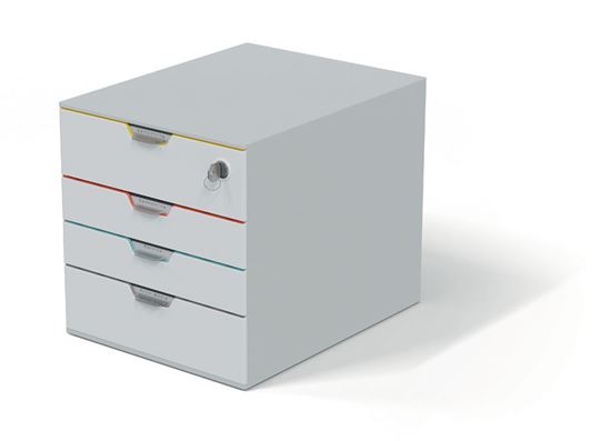 Obrázek z Zásuvkový box VARICOLOR® SAFE - 4 zásuvky + zámek / bílá