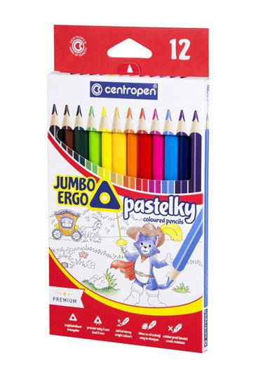 Obrázek z Pastelky Centropen 9522 JUMBO ERGO - 12 barev