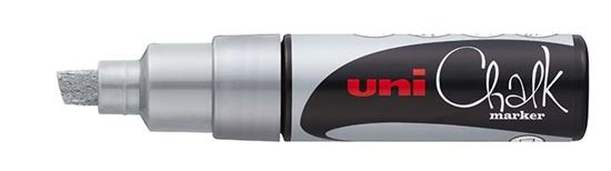 Obrázek z Popisovač křídový UNI Chalk Marker PWE-8K - stříbrná