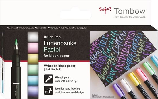 Obrázek z Kreativní sada Tombow Fudenosuke - 6 pastelových barev