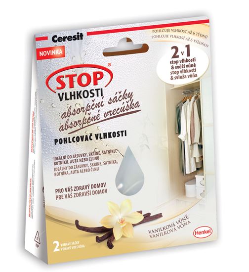 Obrázek z Ceresit STOP Vlhkosti sáčky - 2 x 50 g vanilka